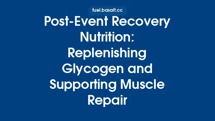 Post‑Event Recovery Nutrition: Replenishing Glycogen and Supporting Muscle Repair Thumbnail