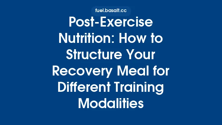 Post-Exercise Nutrition: How to Structure Your Recovery Meal for Different Training Modalities Thumbnail
