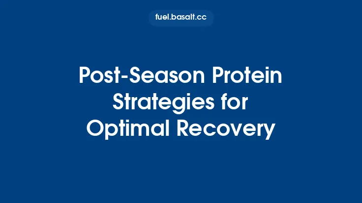 Post‑Season Protein Strategies for Optimal Recovery Thumbnail