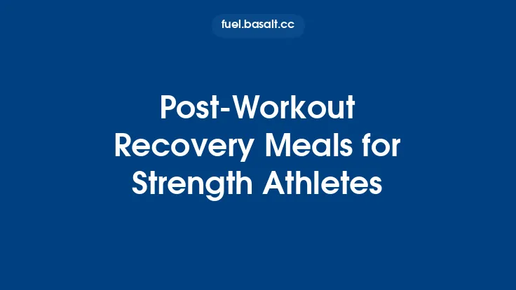 Post-Workout Recovery Meals for Strength Athletes Thumbnail