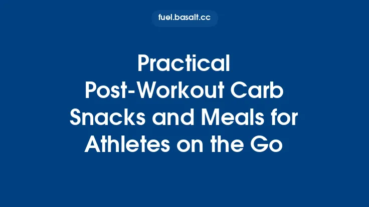 Practical Post‑Workout Carb Snacks and Meals for Athletes on the Go Thumbnail