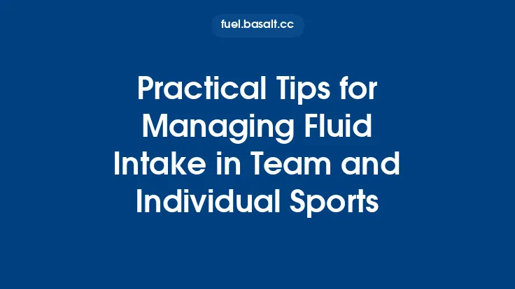 Practical Tips for Managing Fluid Intake in Team and Individual Sports Thumbnail
