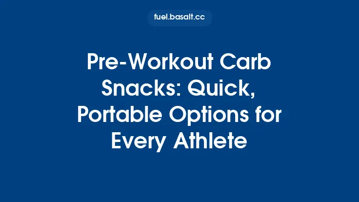 Pre‑Workout Carb Snacks: Quick, Portable Options for Every Athlete Thumbnail