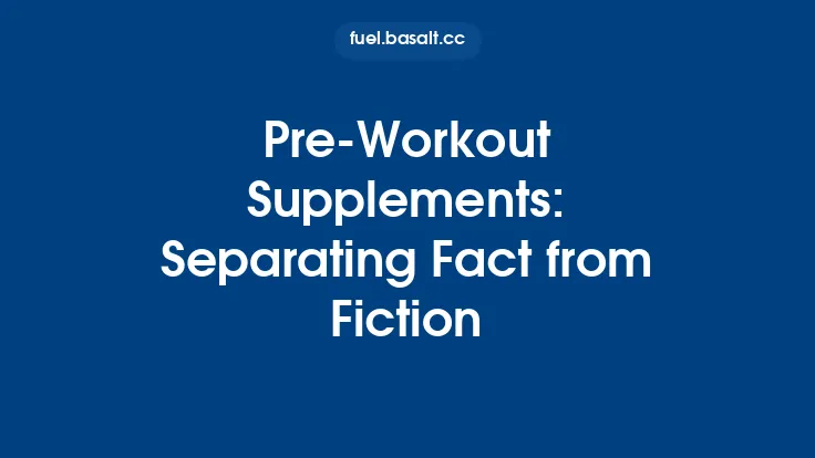 Pre‑Workout Supplements: Separating Fact from Fiction Thumbnail