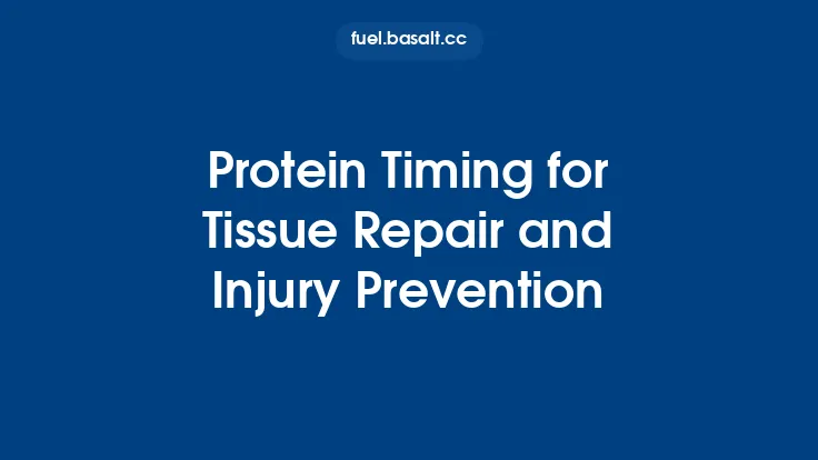 Protein Timing for Tissue Repair and Injury Prevention Thumbnail