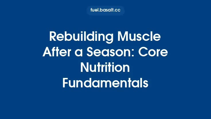 Rebuilding Muscle After a Season: Core Nutrition Fundamentals Thumbnail