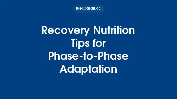 Recovery Nutrition Tips for Phase-to-Phase Adaptation Thumbnail