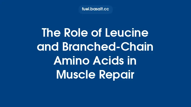The Role of Leucine and Branched-Chain Amino Acids in Muscle Repair Thumbnail