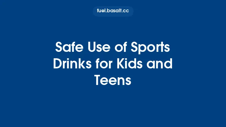 Safe Use of Sports Drinks for Kids and Teens Thumbnail