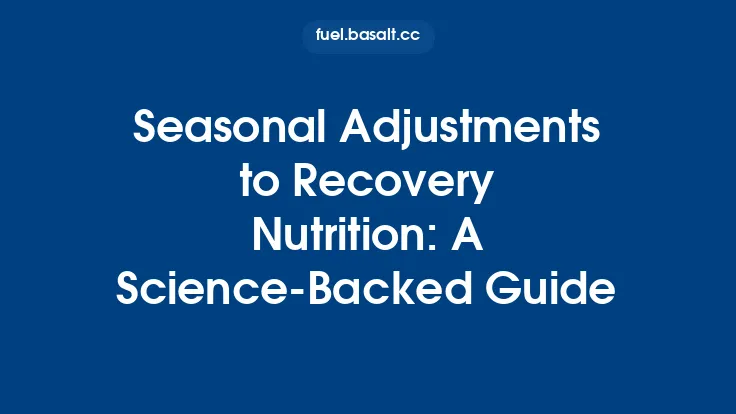 Seasonal Adjustments to Recovery Nutrition: A Science‑Backed Guide Thumbnail