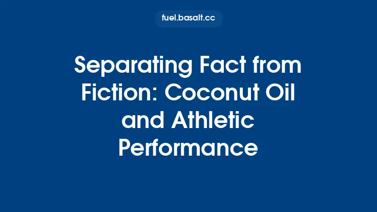 Separating Fact from Fiction: Coconut Oil and Athletic Performance Thumbnail