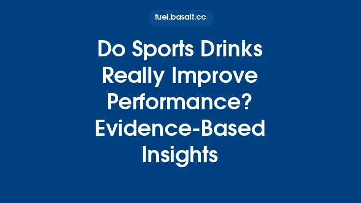 Do Sports Drinks Really Improve Performance? Evidence‑Based Insights Thumbnail