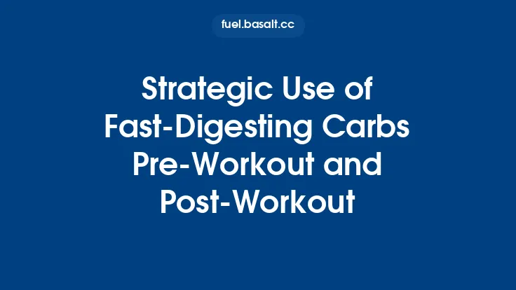 Strategic Use of Fast‑Digesting Carbs Pre‑Workout and Post‑Workout Thumbnail