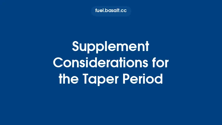 Supplement Considerations for the Taper Period Thumbnail