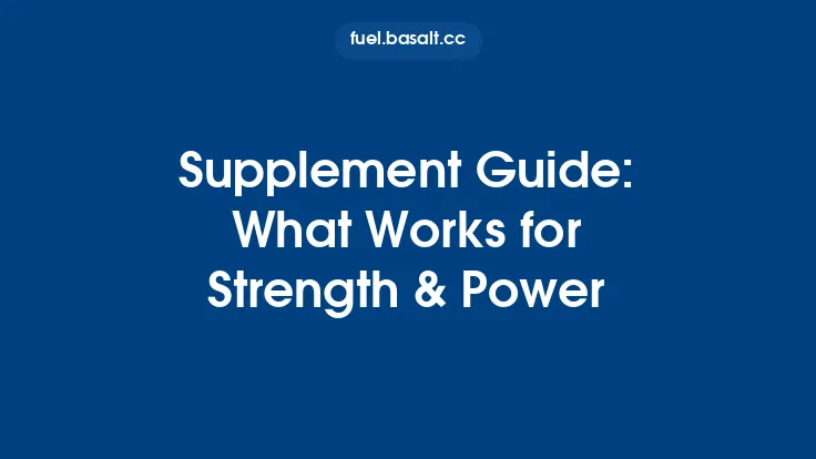 Supplement Guide: What Works for Strength & Power Thumbnail