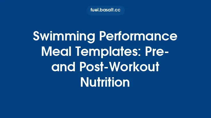 Swimming Performance Meal Templates: Pre‑ and Post‑Workout Nutrition Thumbnail