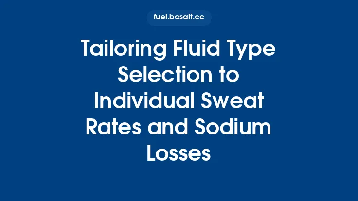 Tailoring Fluid Type Selection to Individual Sweat Rates and Sodium Losses Thumbnail