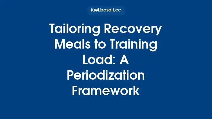 Tailoring Recovery Meals to Training Load: A Periodization Framework Thumbnail
