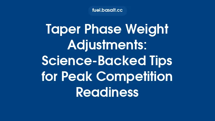 Taper Phase Weight Adjustments: Science‑Backed Tips for Peak Competition Readiness Thumbnail