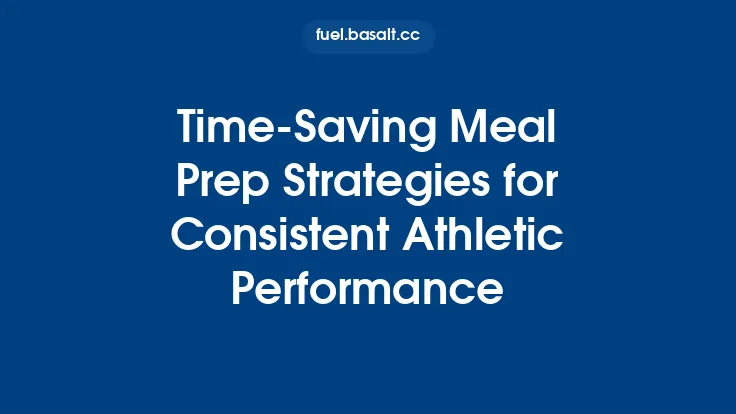 Time‑Saving Meal Prep Strategies for Consistent Athletic Performance Thumbnail