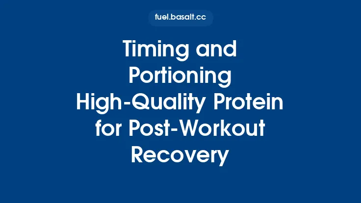 Timing and Portioning High-Quality Protein for Post-Workout Recovery Thumbnail