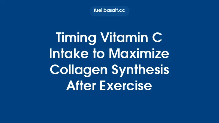 Timing Vitamin C Intake to Maximize Collagen Synthesis After Exercise Thumbnail