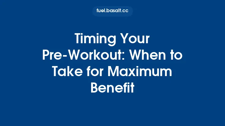 Timing Your Pre‑Workout: When to Take for Maximum Benefit Thumbnail