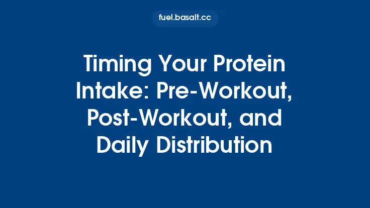 Timing Your Protein Intake: Pre‑Workout, Post‑Workout, and Daily Distribution Thumbnail