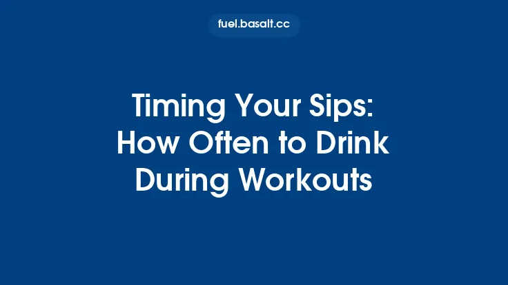 Timing Your Sips: How Often to Drink During Workouts Thumbnail