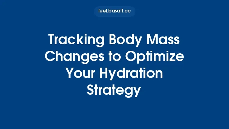 Tracking Body Mass Changes to Optimize Your Hydration Strategy Thumbnail