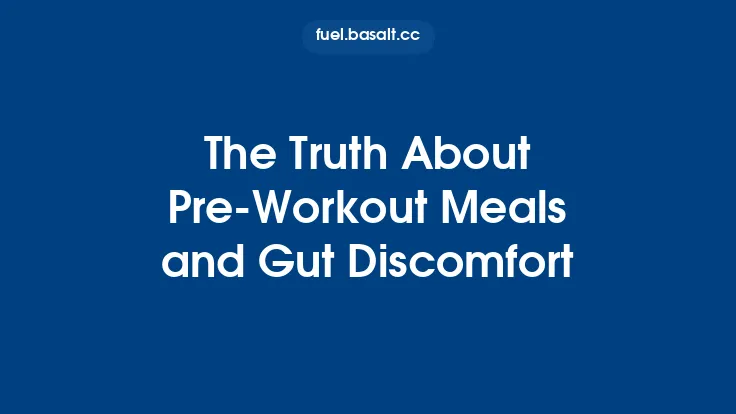 The Truth About Pre‑Workout Meals and Gut Discomfort Thumbnail