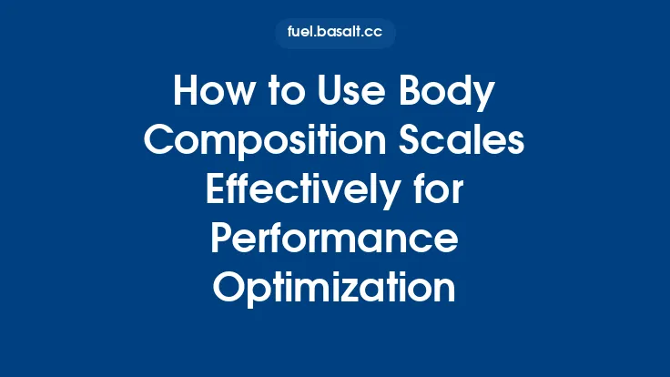 How to Use Body Composition Scales Effectively for Performance Optimization Thumbnail