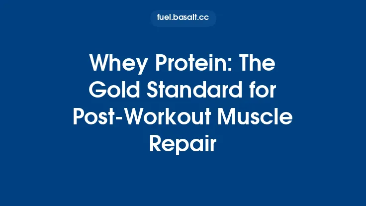 Whey Protein: The Gold Standard for Post‑Workout Muscle Repair Thumbnail