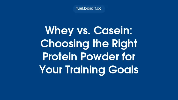Whey vs. Casein: Choosing the Right Protein Powder for Your Training Goals Thumbnail