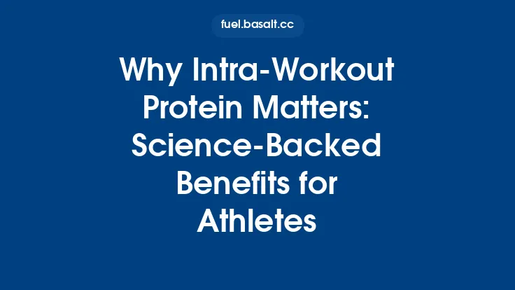 Why Intra‑Workout Protein Matters: Science‑Backed Benefits for Athletes Thumbnail